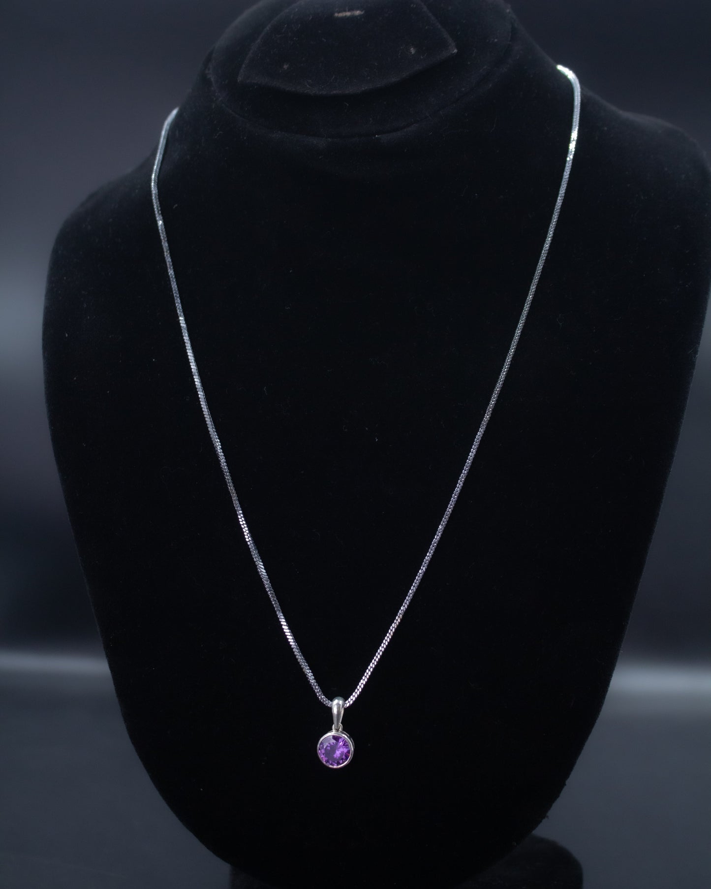 Amethyst Gemstone & Sterling Silver Pendant