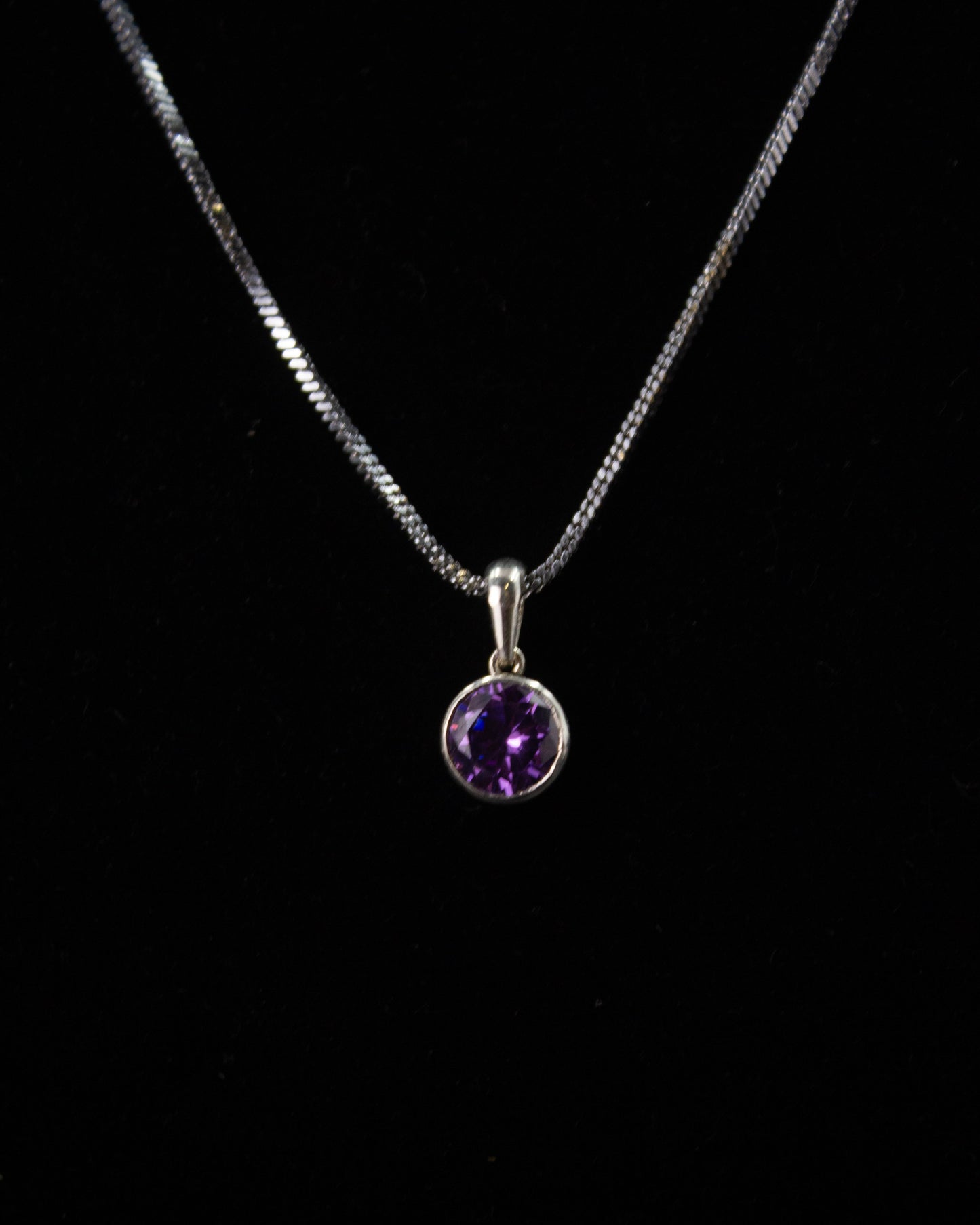 Amethyst Gemstone & Sterling Silver Pendant