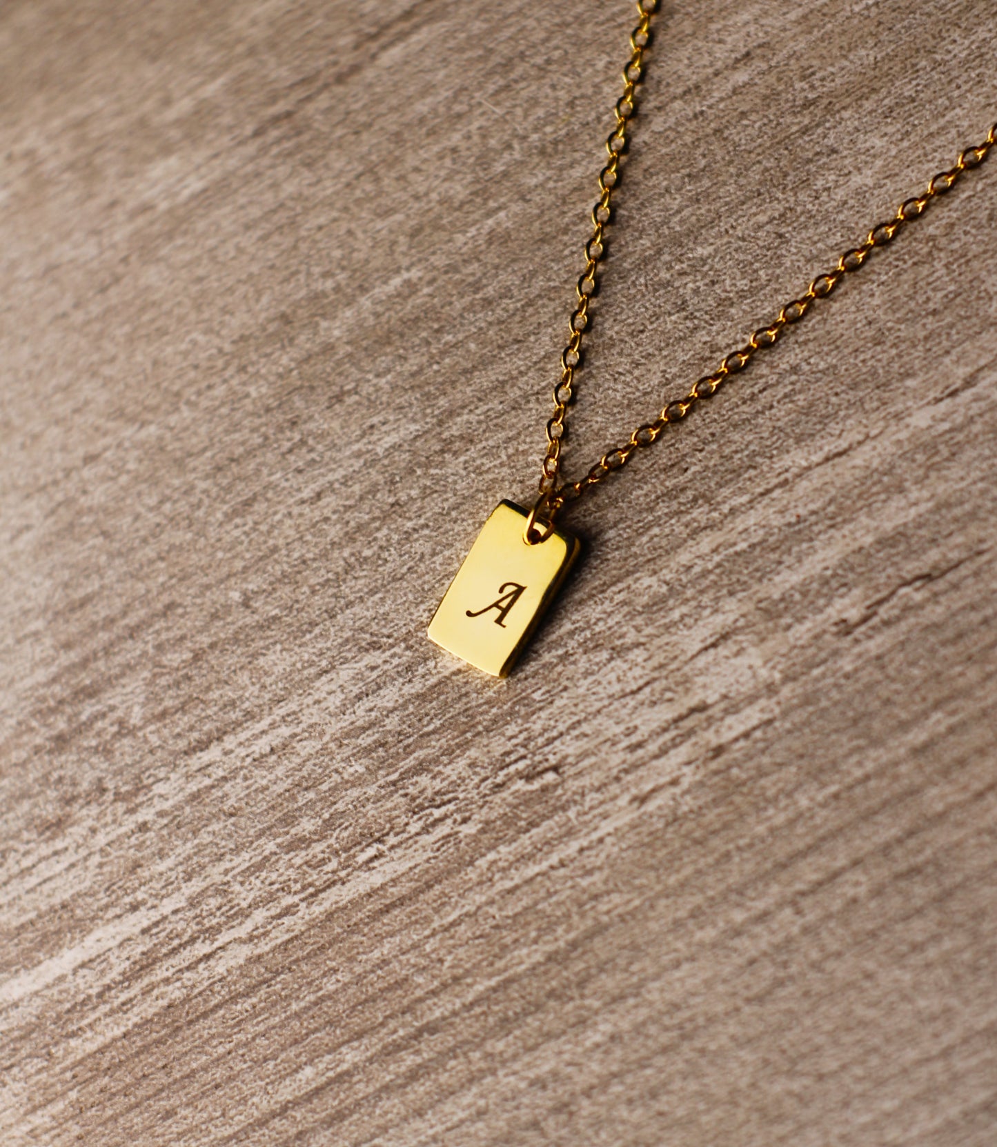 Initial Tag Necklace