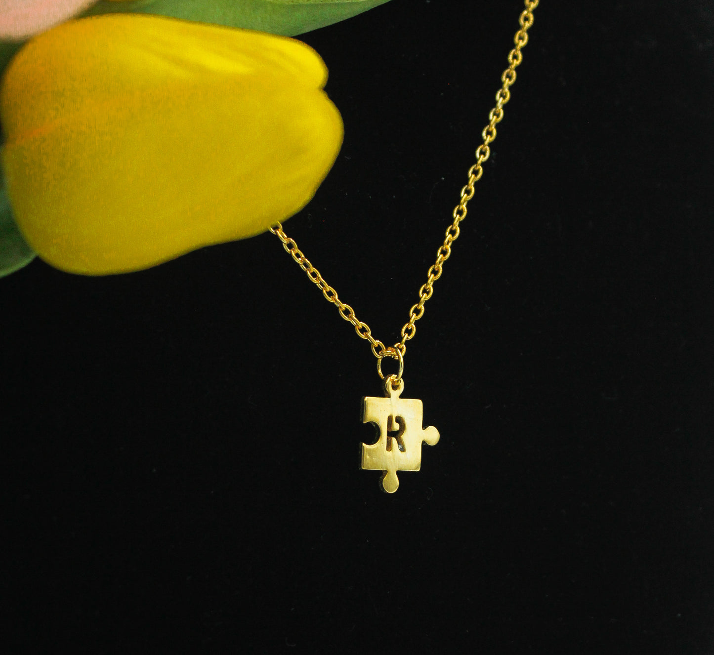 Engraved Puzzle Necklace