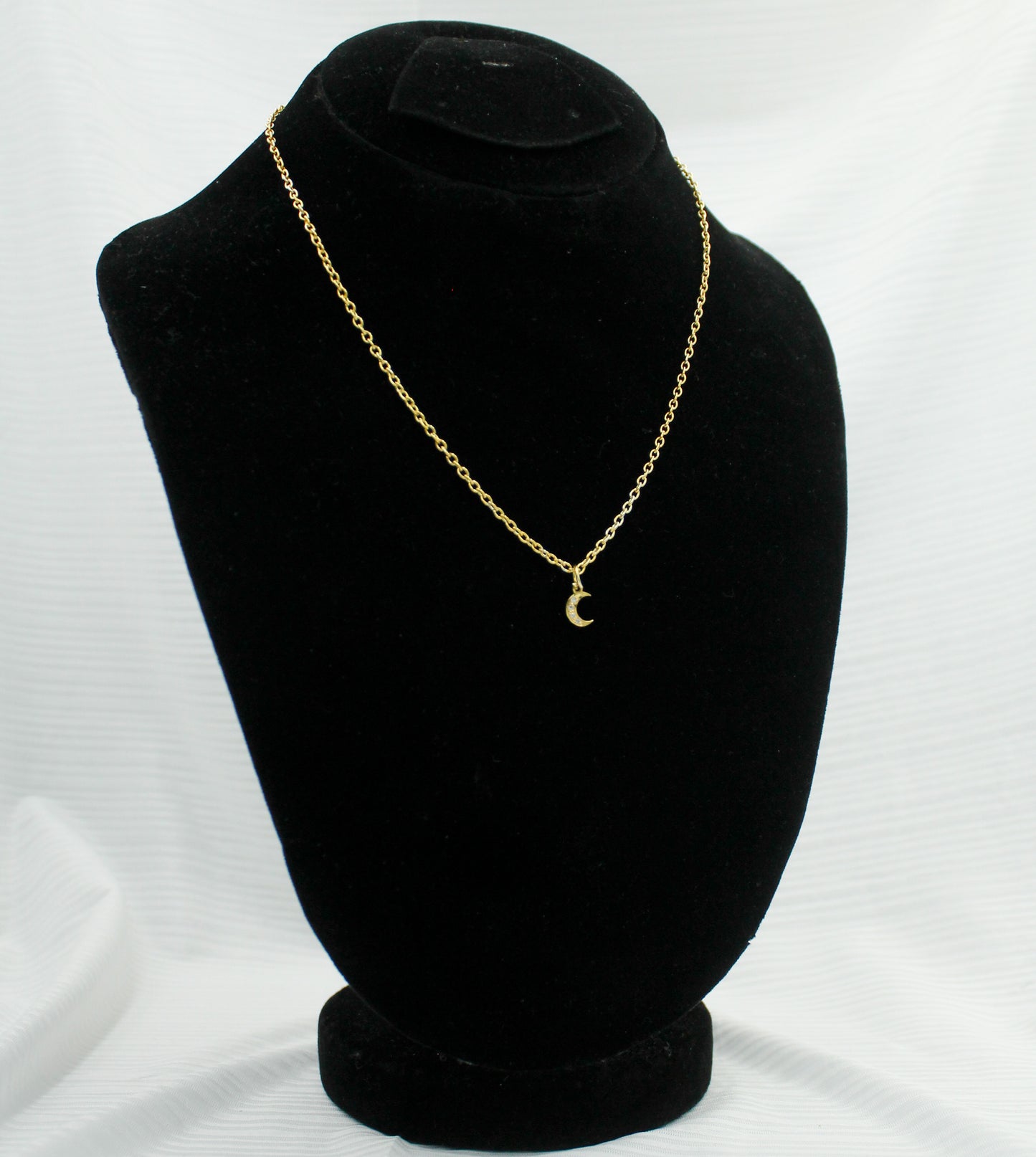Crescent Charm Necklace.