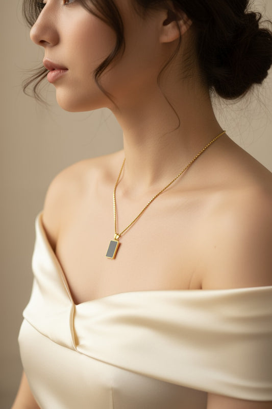 Sleek Black Pendant