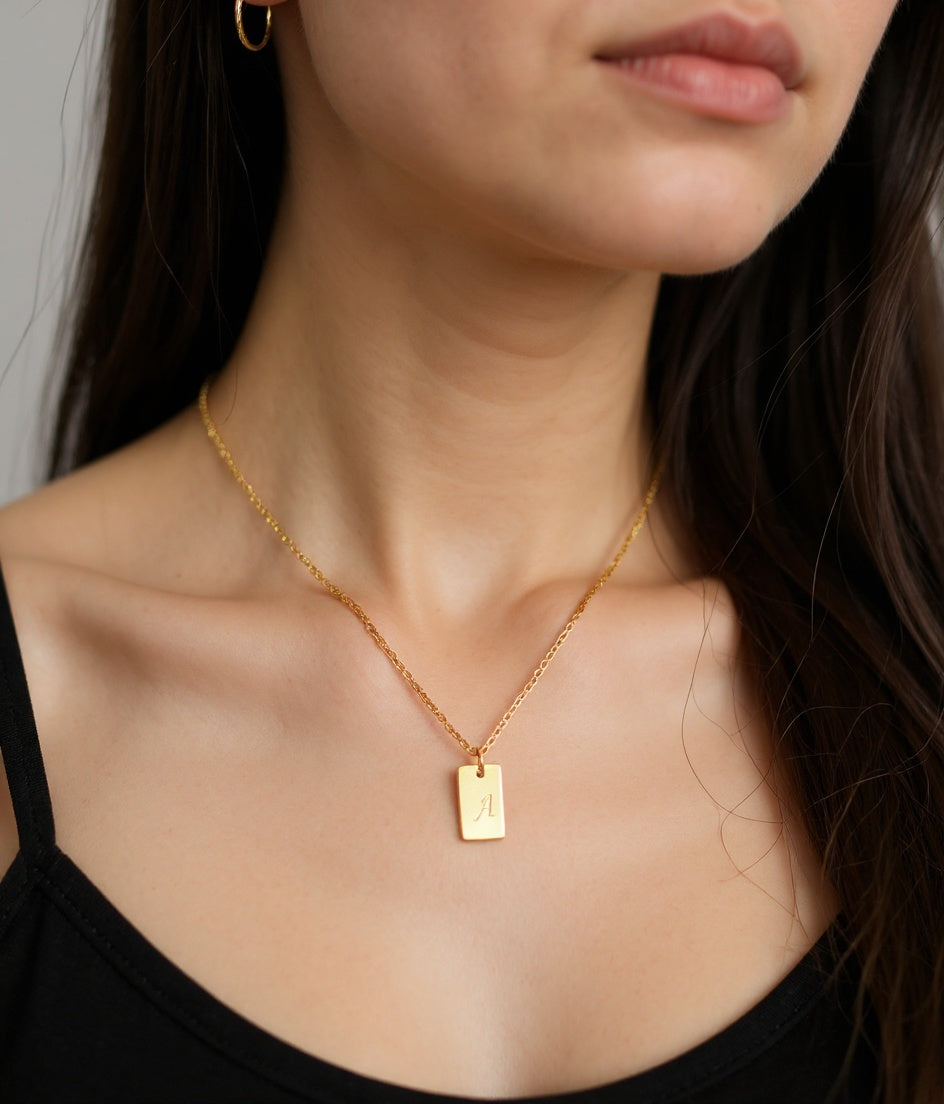 Initial Tag Necklace