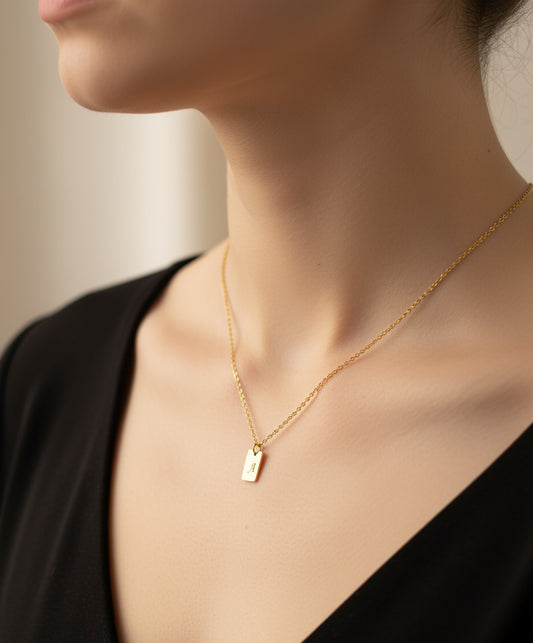 Initial Tag Necklace