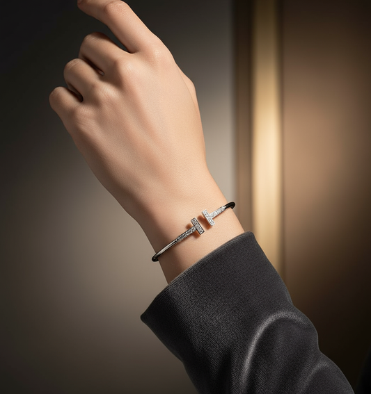 T Wire Diamond Bracelet