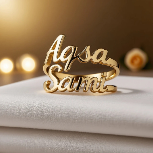 Couple Name Ring