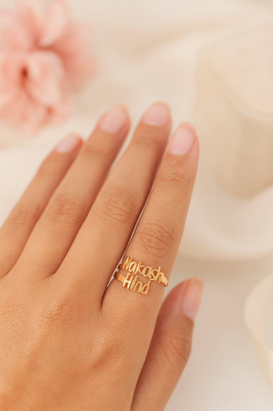 Couple Name Ring