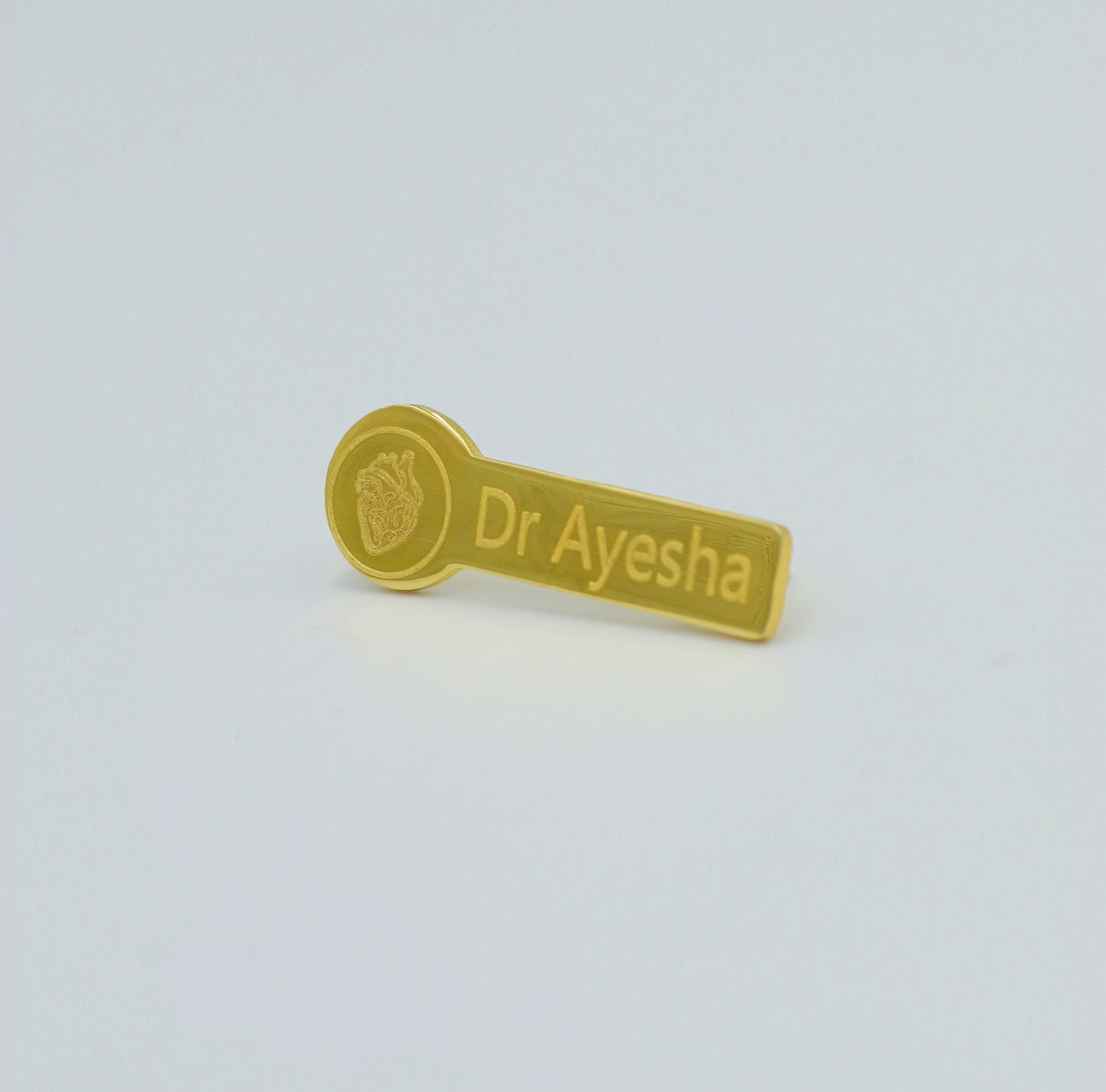 MedHeart Name Pin