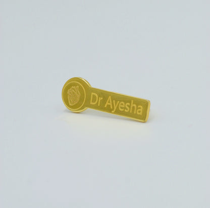 MedHeart Name Pin