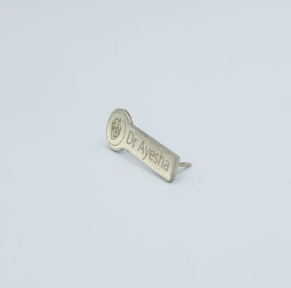 MedHeart Name Pin