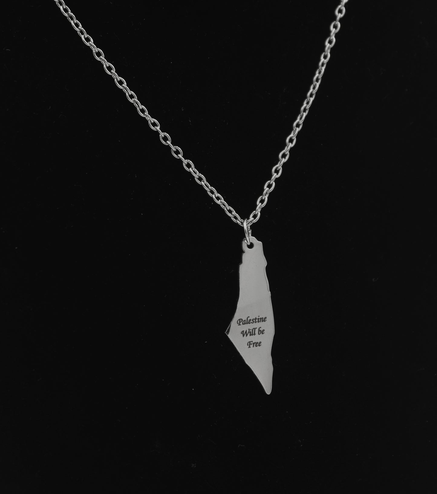 Palestine Map Necklace
