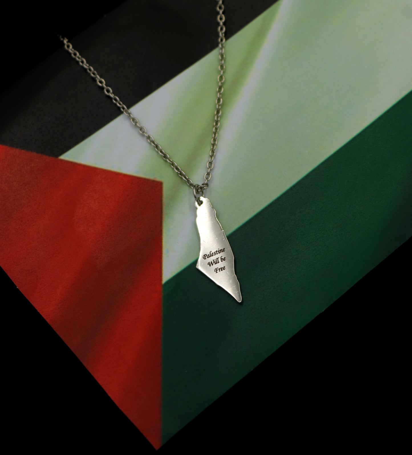 Palestine Map Necklace
