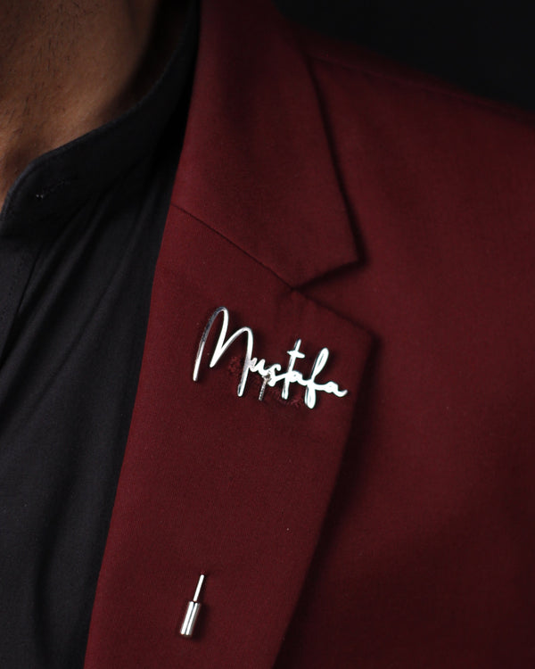 Sample Signature Pin Image Signature Lapel Pin β Zilver