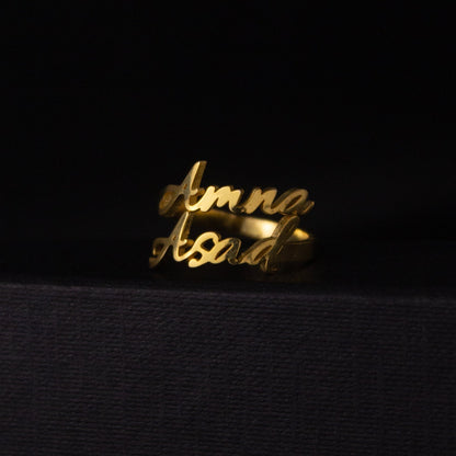 Couple Name Ring