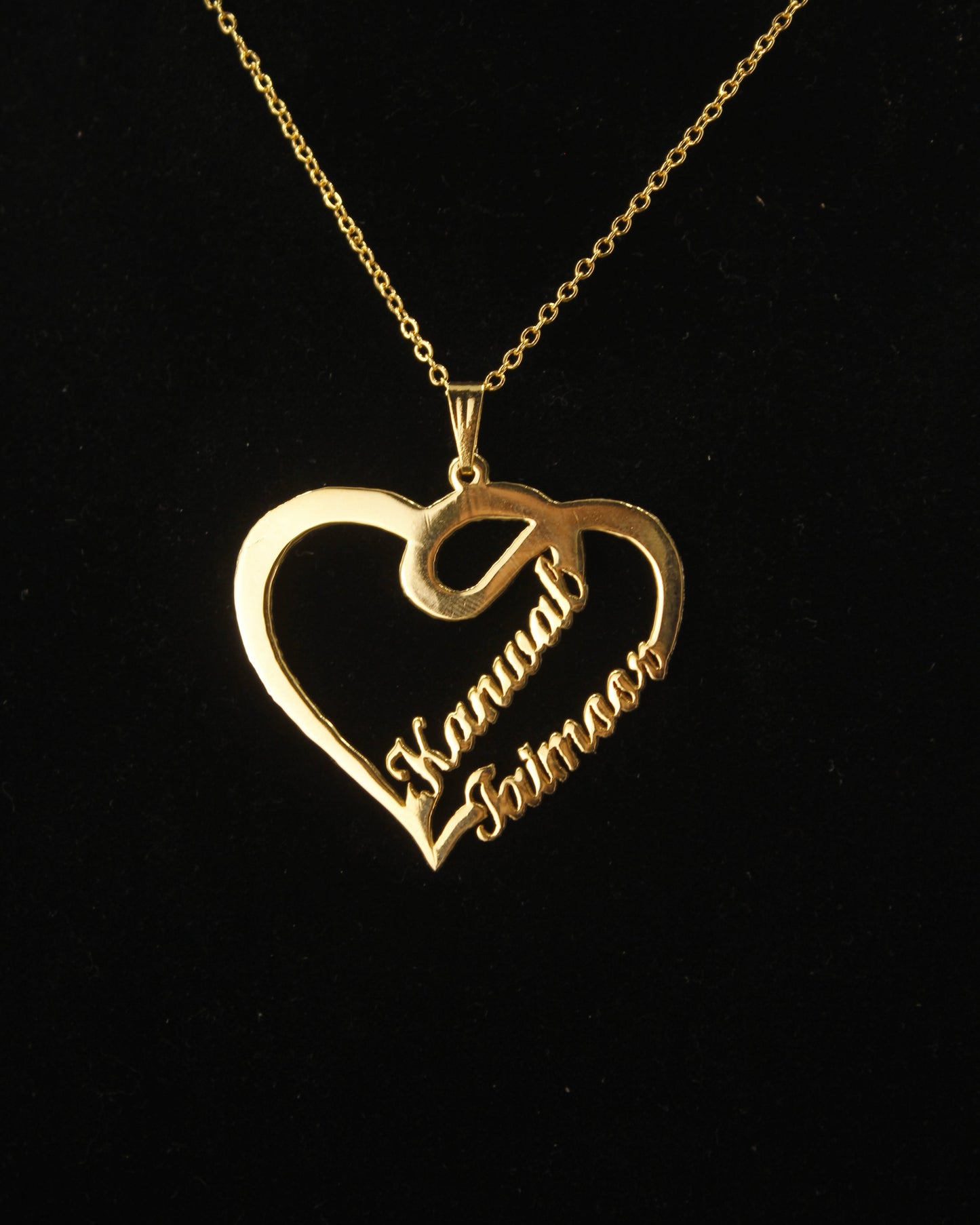 Couple Name Heart Necklace