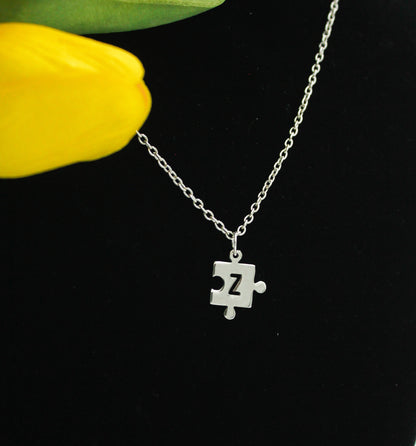 Engraved Puzzle Necklace