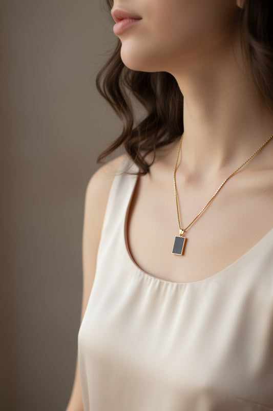 Sleek Black Pendant