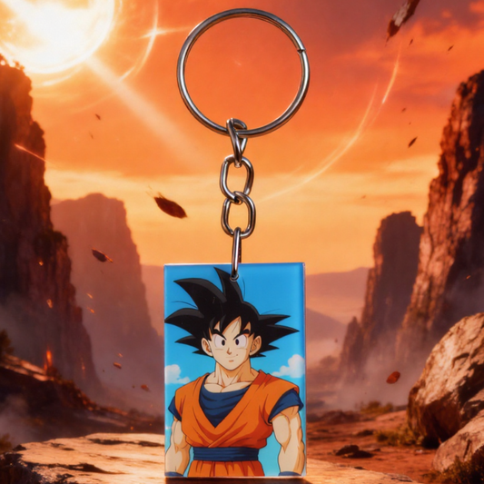 Desert Saiyan Warrior Keychain