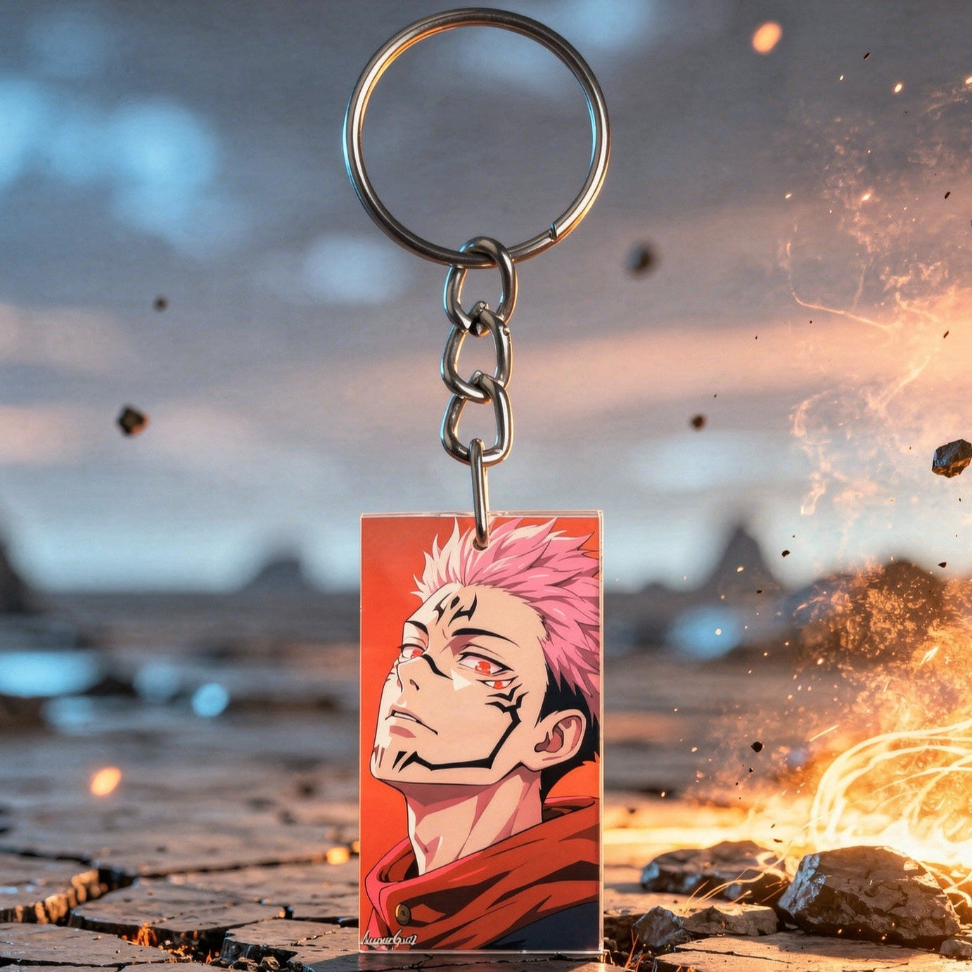 Cursed Flame King Keychain