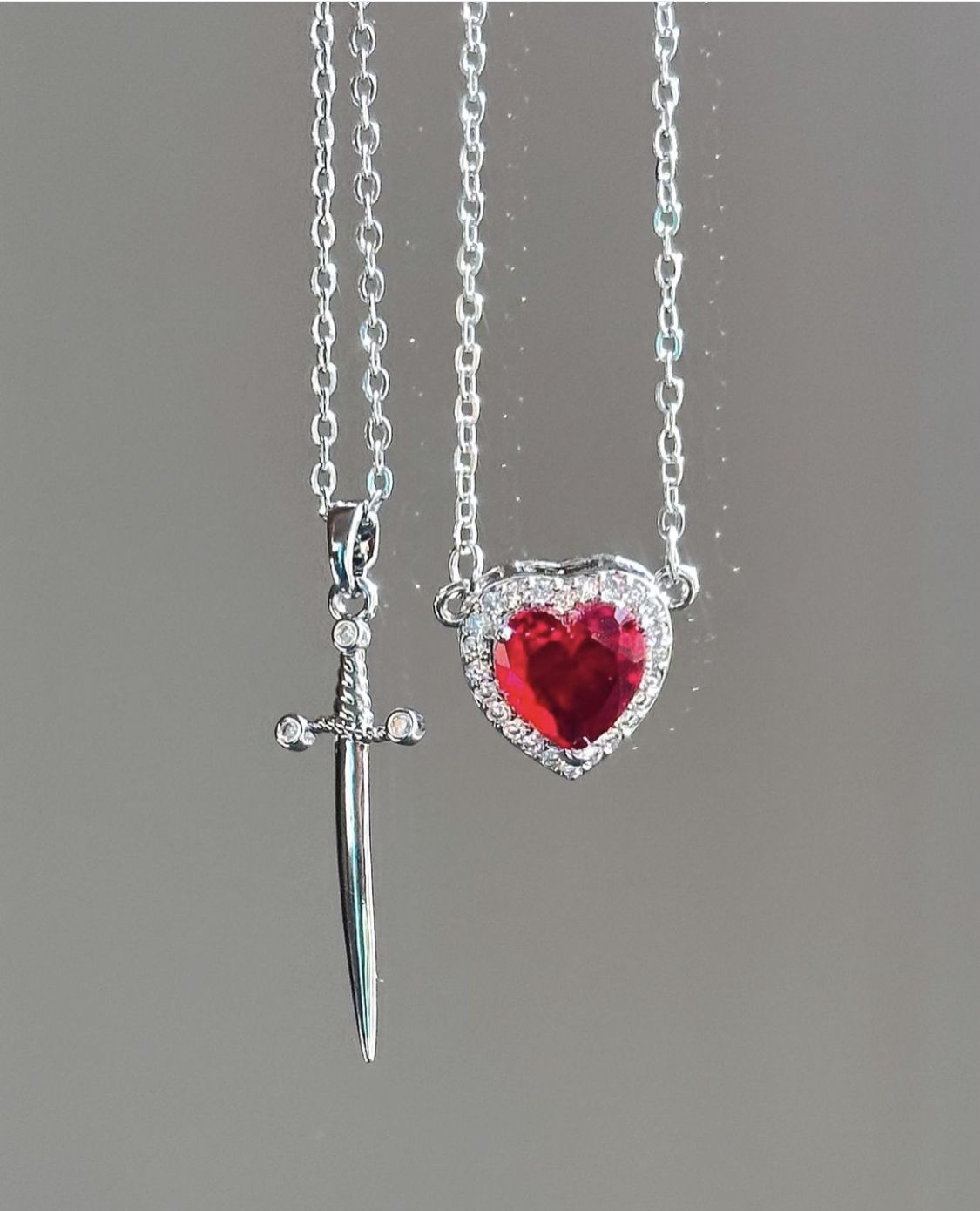 Heart Sword Pendant – Zilver